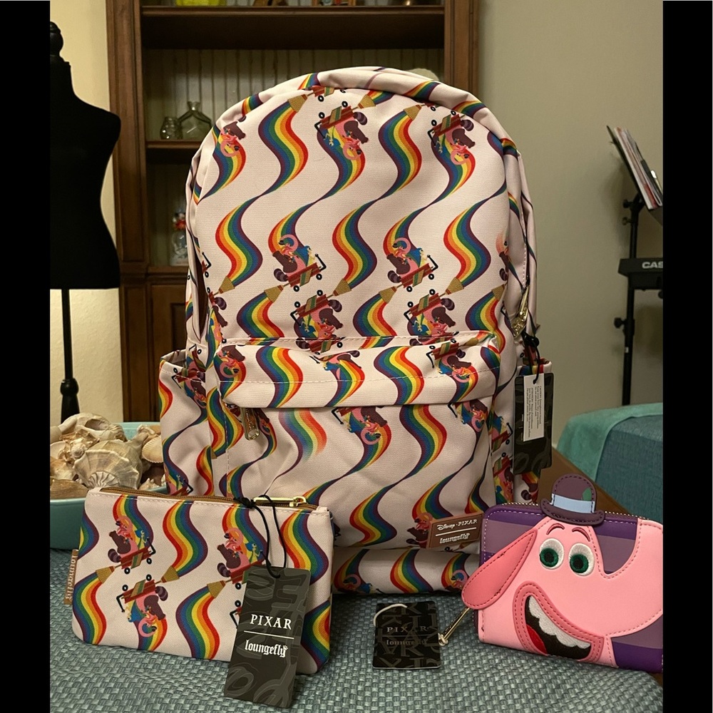 NWT Disney’s Pixar Inside Out Loungefly Nylon Backpack Set